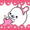  Mamegoma Bunny rosado, rosa icono