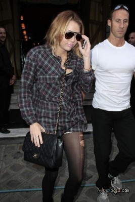  Miley out in Paris