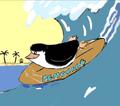 Surfing Skippa - penguins-of-madagascar fan art