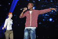 Hayley Williams from Paramore and B.o.B rehearse at the Nokia Theater for the 2010 MTV VMAs.  - paramore photo