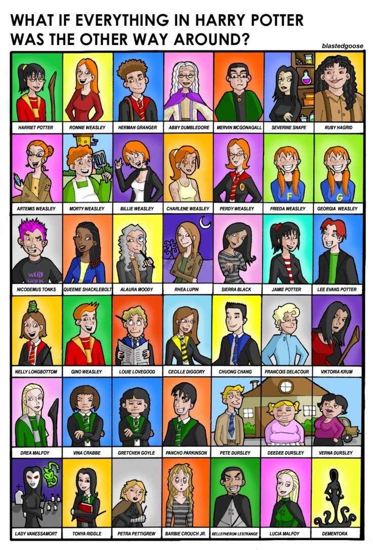 If Genders were switched in HP roles Harry Potter Photo