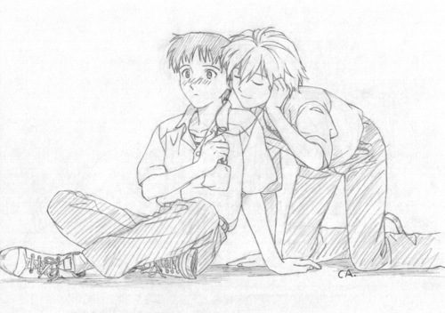  Kaworu and Shinji