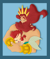 King Triton and baby Ariel - disney-princess photo