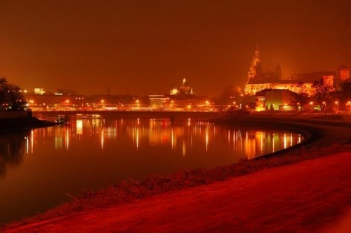  Krakow sa pamamagitan ng night, Poland