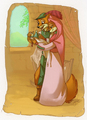 Robin Hood and Maid Marion have a baby fox - disney photo