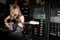 Avril Lavigne in the studio - music photo
