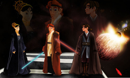 Mulan, Hercules, and Jim in Star Wars