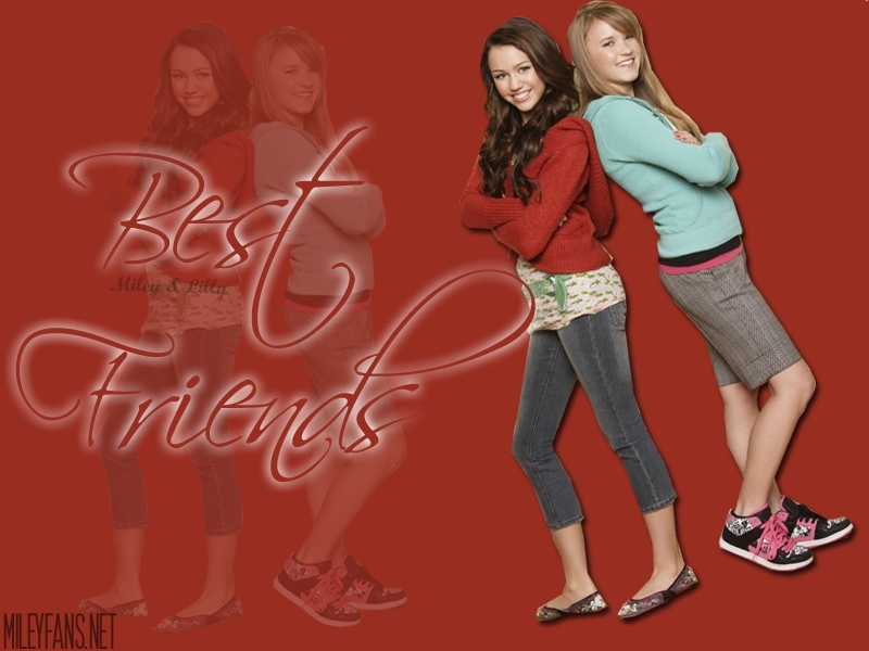 hannnah montana wallpapers by susey Miley Cyrus and Emily Osment Wallpaper