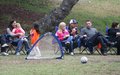 Jen and Ben take Violet and Seraphina to play soccer! - jennifer-garner photo