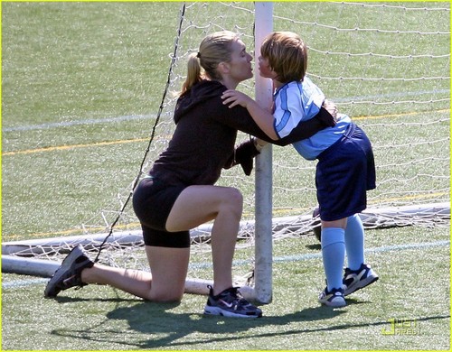 Kate Winslet: Son's Soccer Game with Sam Mendes!