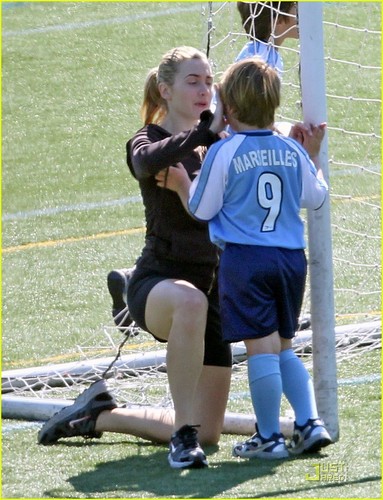 Kate Winslet: Son's Soccer Game with Sam Mendes!