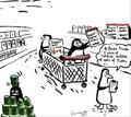 Penguins in the Supermarket - penguins-of-madagascar fan art