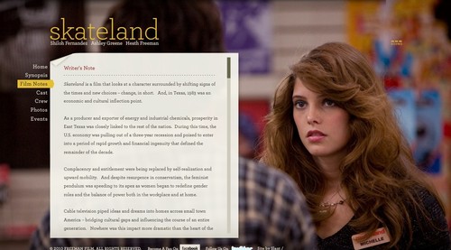  Screencap Stills from the 'Skateland' Official Website