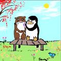 Skipper comforting Marlene - penguins-of-madagascar fan art