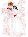 Snow White and Prince as Mary Poppins and Bert - disney photo