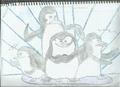 my very first drawing X3 - penguins-of-madagascar fan art