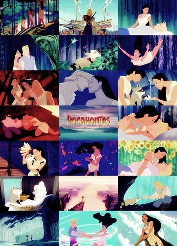 디즈니 Princess movie collage