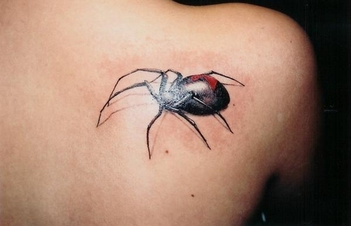 my tattoo... symbolizing my personality... The Black Widow
