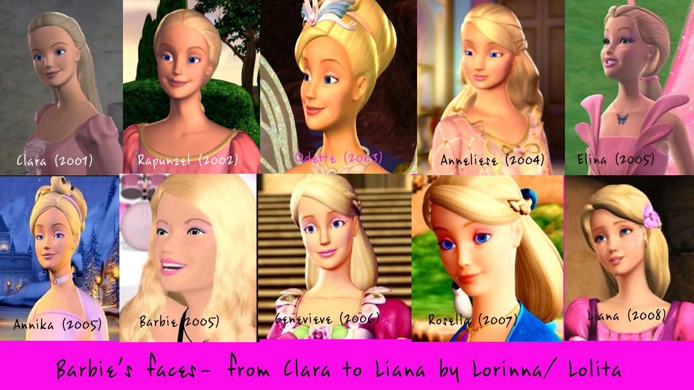All Barbie faces- from Clara to Liana - barbie-movies fan art