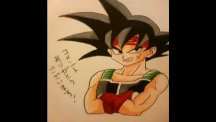  Bardock looking cool with his arms crossed.