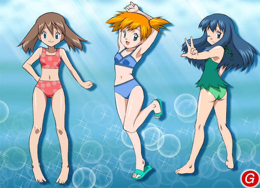 Photo of May,Misty and Dawn in swimsuit for fans of Misty, May, and Dawn. 