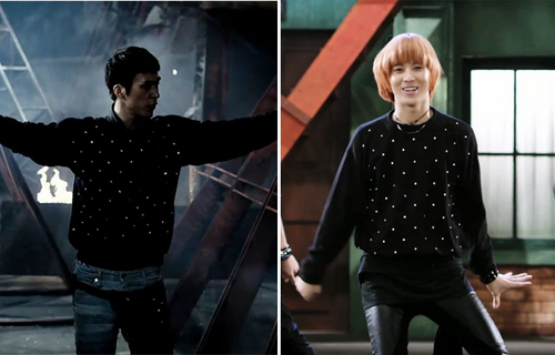  Taemin and dongwoon wore the same শার্ট :P