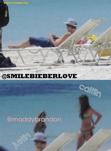  :O Exclusive! Justin Bieber&Caitlin Beadles in the de praia, praia