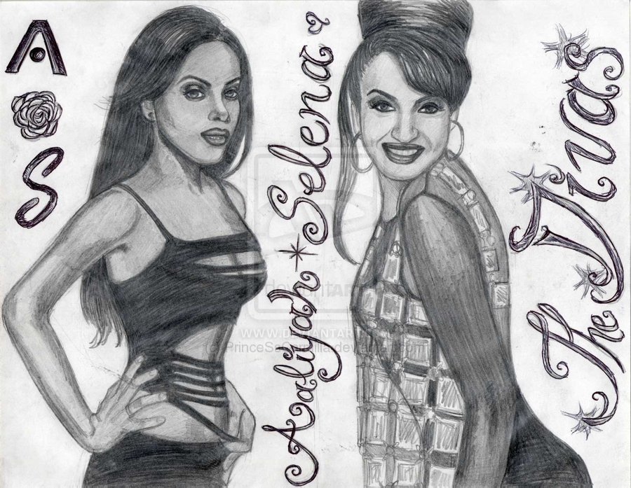 Aaliyah and Selena - Aaliyah Fan Art (16076520) - Fanpop