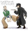 Western Snape and Draco - severus-snape fan art