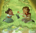 Tiana and Naveen as kids! - disney-princess fan art