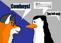 football arguement - penguins-of-madagascar fan art