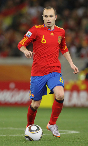  A. Iniesta playing for Spain