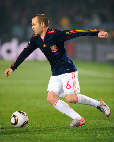  A. Iniesta playing for Spain