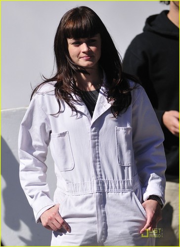 Alexis Bledel@ set of Violet & Daisy in New York City on (October 13)