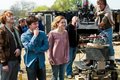Behind the scenes of Deathly Hallows- trio with David Yates - harry-potter photo