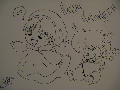  Happy Halloween from: Lolly4me2 (inked sketch)
