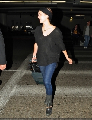 Jessica Stroup arrives into LAX Airport - 11 October 2010