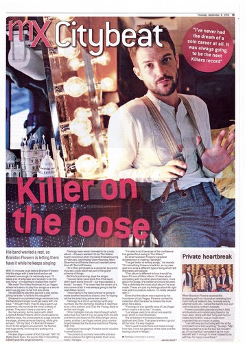 mX feature on Brandon’s solo career [9-9-10]