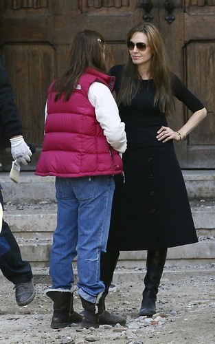  Angelina on set in Budapest