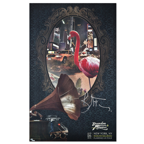  Autographed fenicottero, flamingo Poster