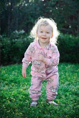 Clover in her pyjamas
