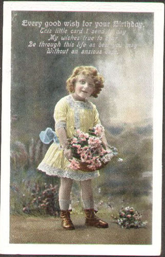  Vintage Birthday Girls Cards