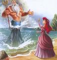 Walt Disney Book Images - King Triton & Princess Ariel - the-little-mermaid photo