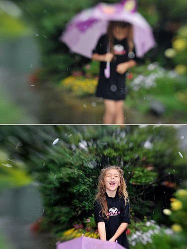 Gemma in the rain
