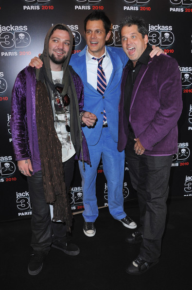 Bam Margera Jeff Tremaine Johnny Knoxville the Paris Premiere of 