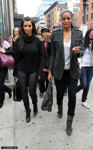 Kim and Ciara are spotted together in Tribeca for a lunch date 10/25/10
