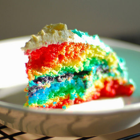  彩虹 poke cake