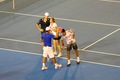rafa touches novak - tennis photo