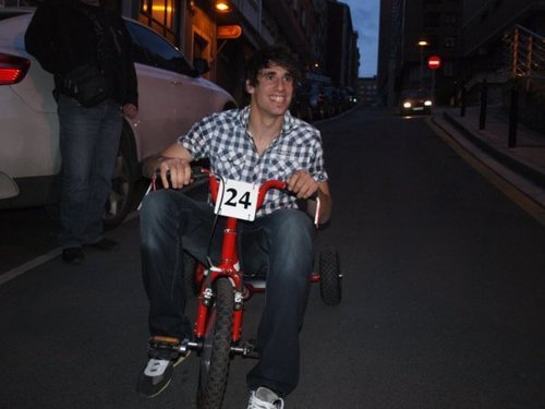 Javi Martinez  with a little bike