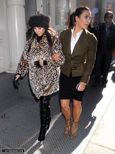  Kim and Kourtney are spotted out and about in Soho, New York 11/1/10